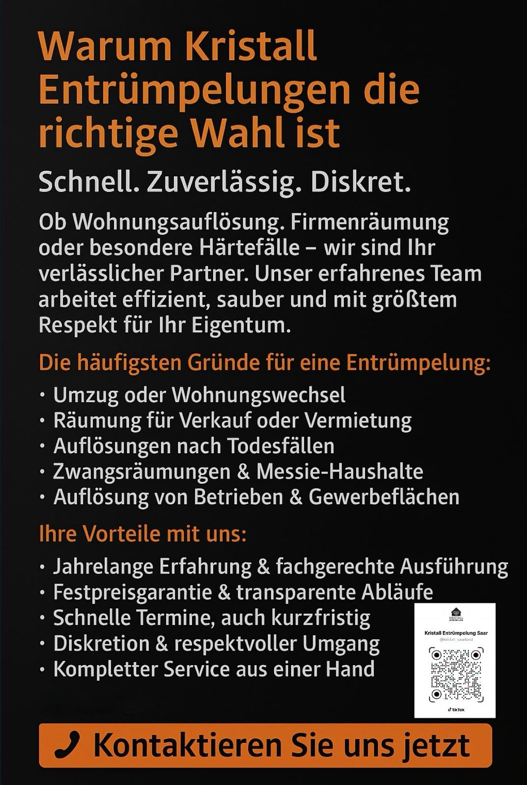 Flyer von Kristall Entrümpelung